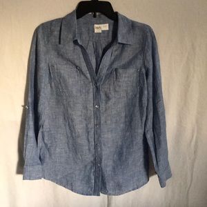 INC Beach Linen Button Up